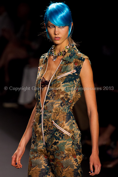 Karlie Kloss on the runway at the Anna Sui SS2013 show during New York Mercedes-Benz.