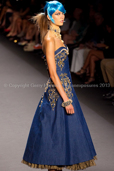 Karlie Kloss on the runway at the Anna Sui SS2013 show during New York Mercedes-Benz.