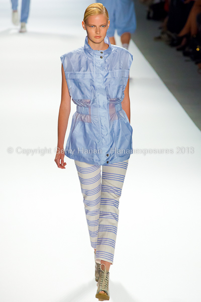 A model on the runway at the Richard Chai SS2013 show during New York Mercedes-Benz Fashion Week.