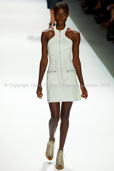 A model on the runway at the Richard Chai SS2013 show during New York Mercedes-Benz Fashion Week.