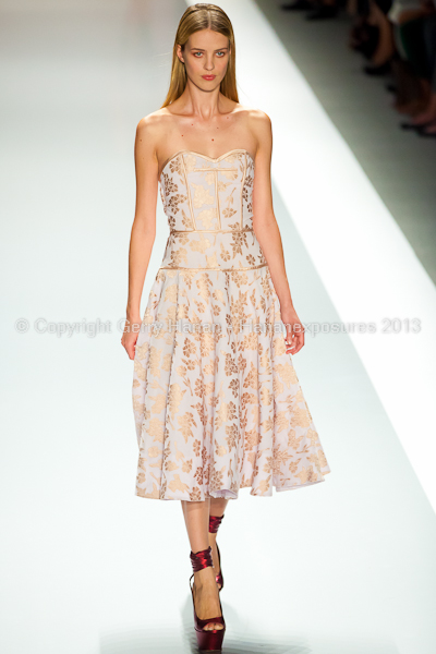 A model on the runway at the Jill Stuart SS2013 show at New York Mercedes-Benz Fashion Week.