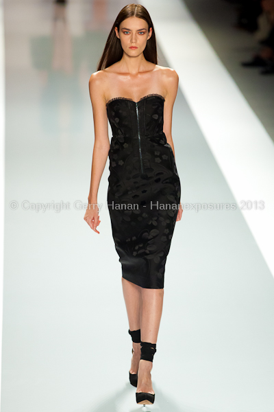 A model on the runway at the Jill Stuart SS2013 show at New York Mercedes-Benz Fashion Week.