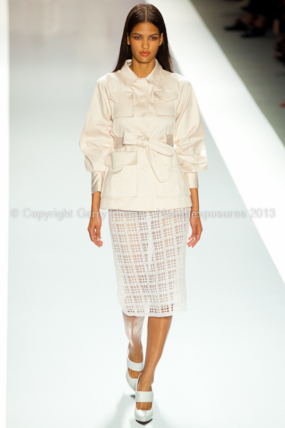 A model on the runway at the Jill Stuart SS2013 show at New York Mercedes-Benz Fashion Week.