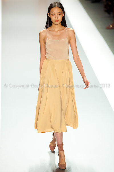 A model on the runway at the Jill Stuart SS2013 show at New York Mercedes-Benz Fashion Week.