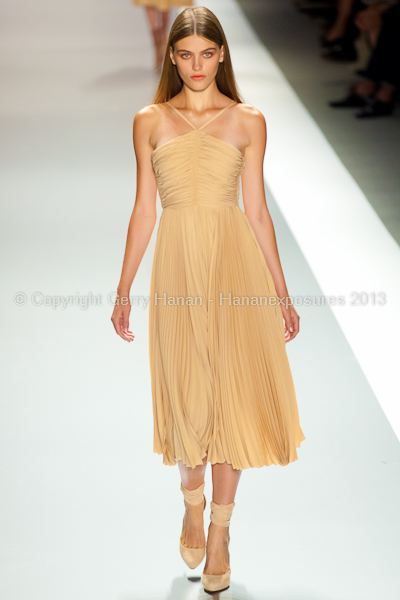 A model on the runway at the Jill Stuart SS2013 show at New York Mercedes-Benz Fashion Week.