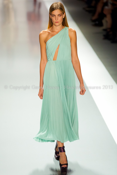 A model on the runway at the Jill Stuart SS2013 show at New York Mercedes-Benz Fashion Week.