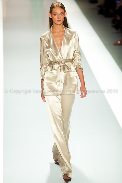 A model on the runway at the Jill Stuart SS2013 show at New York Mercedes-Benz Fashion Week.