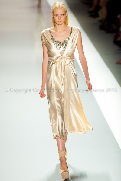 A model on the runway at the Jill Stuart SS2013 show at New York Mercedes-Benz Fashion Week.