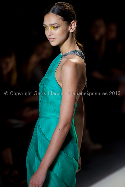 A model on the runway at the Lela Rose SS2013 show at New York Mercedes-Benz Fashion Week.