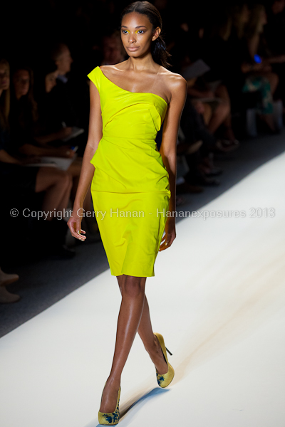 A model on the runway at the Lela Rose SS2013 show at New York Mercedes-Benz Fashion Week.