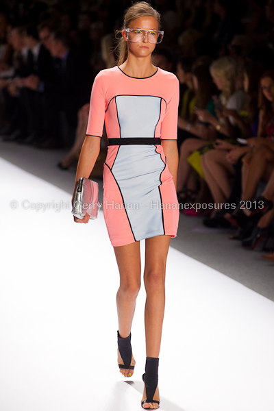 A model on the runway at the Milly By Michelle Smith SS2013 show at New York Mercedes-Benz Fashion Week.