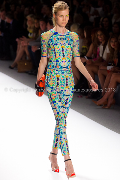 A model on the runway at the Milly By Michelle Smith SS2013 show at New York Mercedes-Benz Fashion Week.