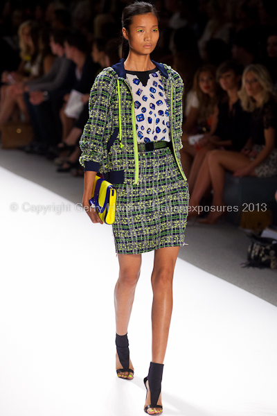 A model on the runway at the Milly By Michelle Smith SS2013 show at New York Mercedes-Benz Fashion Week.