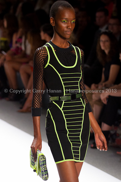 A model on the runway at the Milly By Michelle Smith SS2013 show at New York Mercedes-Benz Fashion Week.