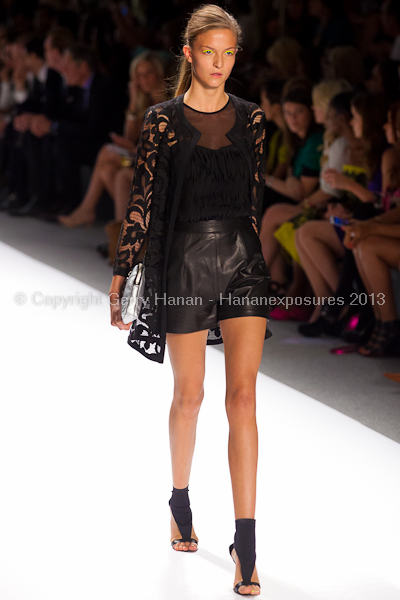 A model on the runway at the Milly By Michelle Smith SS2013 show at New York Mercedes-Benz Fashion Week.