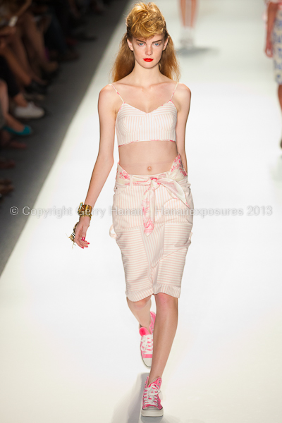 A model on the runway at the Ruffian SS2013 show at New York Mercedes-Benz Fashion Week.