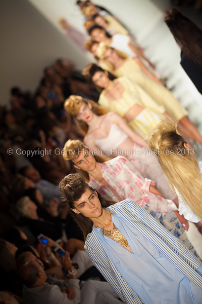 A model on the runway at the Ruffian SS2013 show at New York Mercedes-Benz Fashion Week.