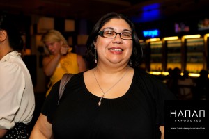 Fashion blogger Cathy Benavidas at the Fashion designer networking event Fashionably Connected aloft hotel The Domain Austin Texas