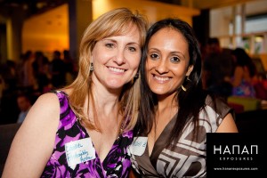 Paridhi Badjatiya with Cheryl Bemis at the Fashion designer networking event Fashionably Connected aloft hotel The Domain Austin Texas