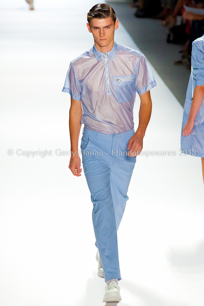 A model on the runway at the Richard Chai SS2013 show during New York Mercedes-Benz Fashion Week.