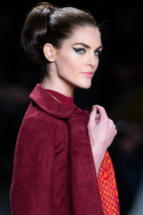 A model on the runway walking for the Anna Sui FW2013 show during Mercedes-Benz New York Fashion Week at the Lincoln Center in Manhattan, New York City.. Please email us to buy this image for online or print use of any nature for any length of time.